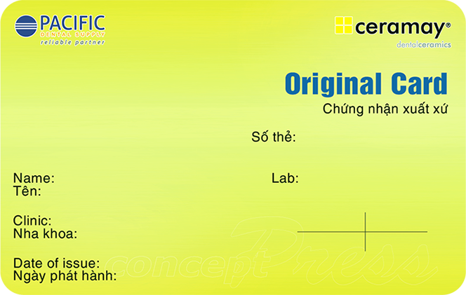 Thẻ Răng Sứ Thủy Tinh Ceramay