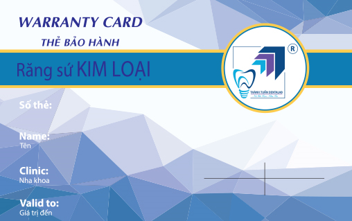 Thẻ Răng Sứ Kim Loại